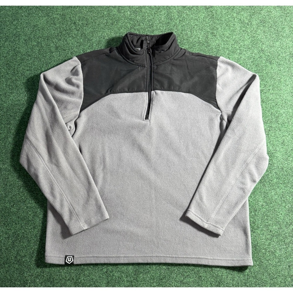 We Are One Unitus 1/4 Zip Pullover Sweatshirt Men's XL Microfleece Gray Black